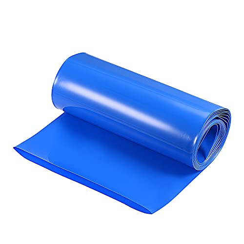 MECCANIXITY Pil Wrap PVC ısı Shrink boru 200mm Düz 10 Ayaklar Mavi Pil Paketi için İyi Yalıtım