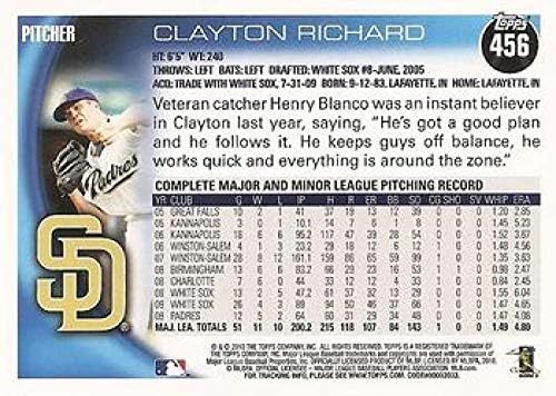 2010 Topps 456 Clayton Rıchard San Dıego Padres MLB Beyzbol Kartı NM-MT