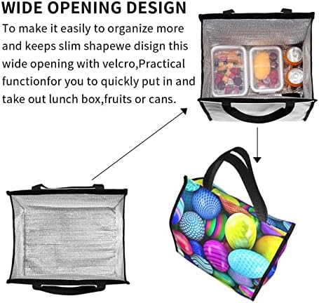 Öğle yemeği çantası Renk Paskalya Yumurtaları Yalıtımlı Öğle Yemeği Çantası Öğle Yemeği Kutusu İçin Kadın Erkek İş Piknik Veya