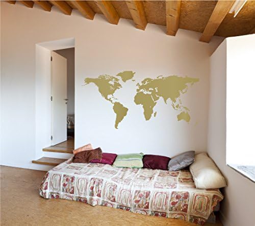 Çıkartması Guru Dünya Haritası Vinil duvar sanatı yapışkanı / Toprak Ev Dekor Çıkarılabilir Sticker Kolay Uygulanır Duvar Grafiği