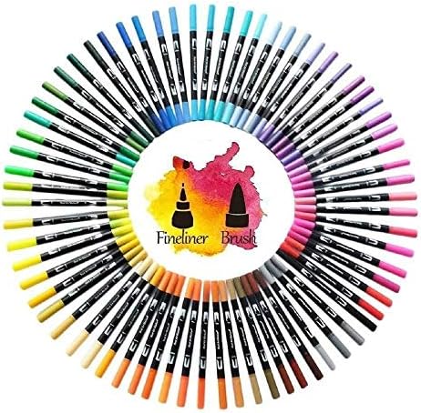 Teerwere İşaretleyici Kalem 120 Renk Suluboya Kalem Çizim Yıkanabilir Sanat İşaretleyiciler Kalem Çocuklar için Çizim Boyama