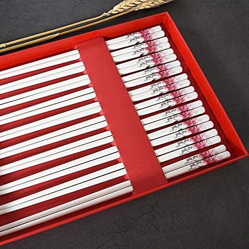 yemek çubukları japon yemek çubukları paslanmaz çelik yemek çubukları LİANGJUANG Porselen Yemek Çubukları Hediye Seti 10,Günlük