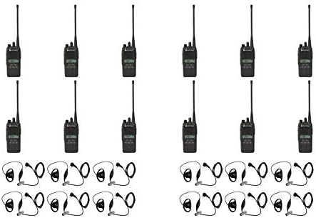 Motorola CP185 VHF 134-174 MHz 16 Kanal 5 Watt Radyo ile E316 D-Ring Kulaklık (12 Paket)