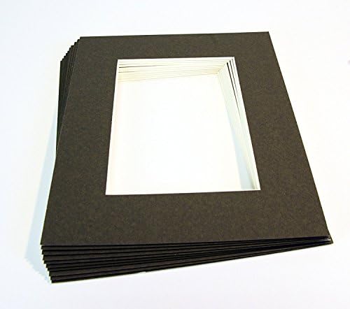 8x10 Resimler için Beyaz Çekirdek Konik Kesim ile 10 GRİ 11x14 Resim Paspaslar Paspas paketi