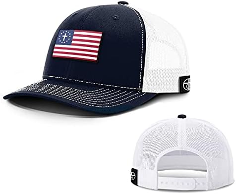 Bir Gerçek Tanrı Bir Ulus Altında Tanrı Yama Geri Örgü Şapka Amerikan Hıristiyanlar ABD Bayrağı Yamalı beyzbol şapkası