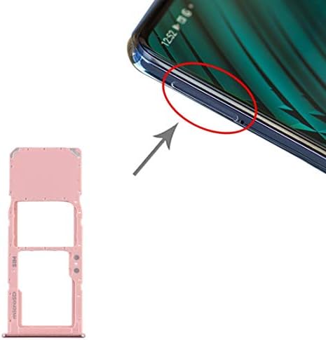 Youanshanghang Cep Telefonu Iç Aksesuarları Değiştirin SIM Kart Tepsi + Mikro SD Kart Tepsi ıçin Samsung Galaxy A51 (Pembe) (Renk:
