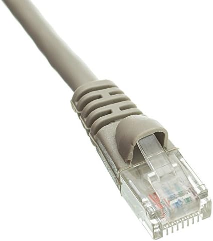 Cat5e Ethernet Yama Kablosu, Takılmayan / Kalıplanmış Önyükleme, 2 Ayaklar, Gri, 5'li Paket (ED749514)