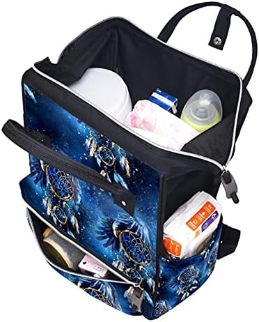 Laptop sırt çantası seyahat sırt çantası Rahat Daypacks okul omuz çantası genç kız erkek mavi Dreamcatcher için