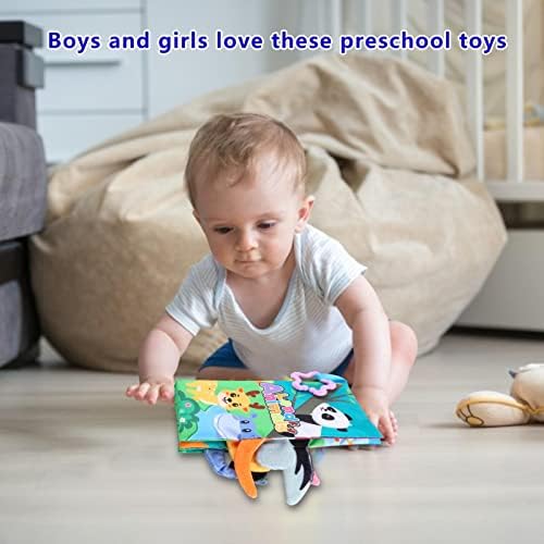 B / R Bebek Kitapları için 6 ila 12 Ay, Eğitici Yumuşak Bez Kitap Erken Eğitim Oyuncaklar Bebekler Toddlers Bebekler için, okyanus
