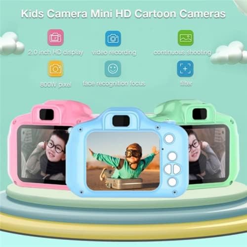 Çocuk Çocuk HD Kamera Mini Eğitim Dijital Kamera 1080 P Projeksiyon Video Kamera için Hediye (Pembe 32G TF Kart Olmadan)