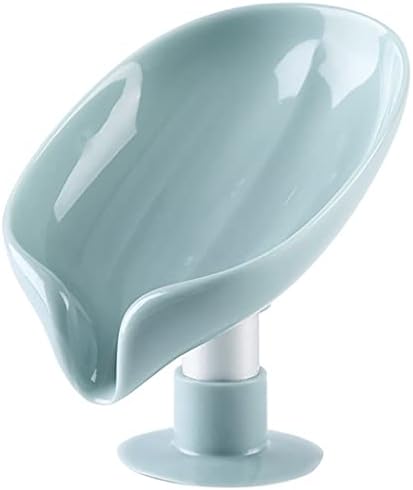 Licogel sabun tepsisi Yaprak Şekli Kullanımlık Taşınabilir Kendinden Boşaltma Pürüzsüz Ayrılabilir sabunluk Tutucu sabunluk Vantuz
