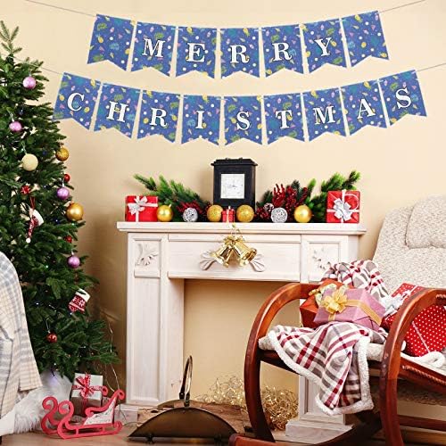 Blueangle Merry Christmas Banner - Renkli Sevimli Tropikal kiraz kuşu Noel Süslemeleri Kapalı Ev Ofis Parti Malzemeleri için