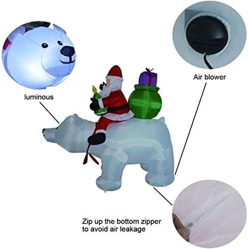 Noel şişme oyuncak kardan adam ile renk dönen LED ışıkları açık dekorasyon tatil darbe-up dekor için kapalı açık (Renk: haki,