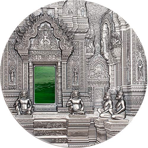 2019 DE Modern Hatıra PowerCoin Tiffany Sanat Angkor 1 Kg Kilo Gümüş Sikke 50 $ Palau 2019 Antik Kaplama