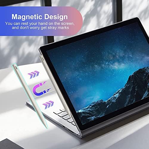 Apple iPad 2018-2021 için Palm Reddi ile Güncelleme Stylus Kalem, Tilt & Manyetik, yüksek Hassas Yükseltilmiş İnce 2 Kalem Ucu