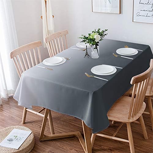 Fahome Masa Örtüsü Kırışıklık Ücretsiz Yemek Masası Örtüsü Dikdörtgen 54 x 120, gri Renk Degrade Desen Dökülmeye Dayanıklı Masa