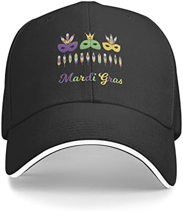 ZIXKPEZMG Mardi Gras Şapka Ayarlanabilir Moda beyzbol şapkası baba şapkası kamyon şoförü şapkası Erkekler ve Kadınlar için