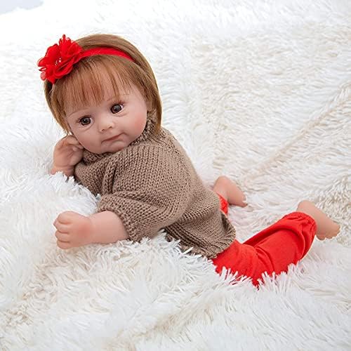 20 İnç Reborn Bebek Bebekler Kız Yumuşak Bez Vücut dokunmak Rahat Gerçekçi Bebek Bebekler Çocuklar için Doğum Günü Hediyeleri