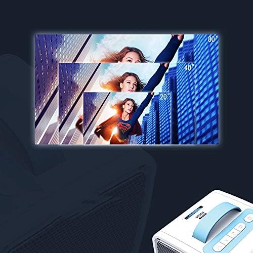 Raxinbang Ev Taşınabilir Mini Taşınabilir Projektör 1080 Çocuk Projektör Projektör HD 1080 P Destekler (Renk: Pembe)