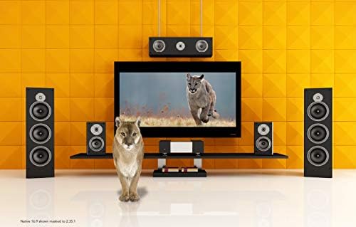 Vutec Yatay Maskeleme Çok Yönlü Duvar projektör ekranı Yüksek Performanslı Siyah Kadife Çerçeve 103İn 16: 9 2.35: 1 2.40 :1 Film