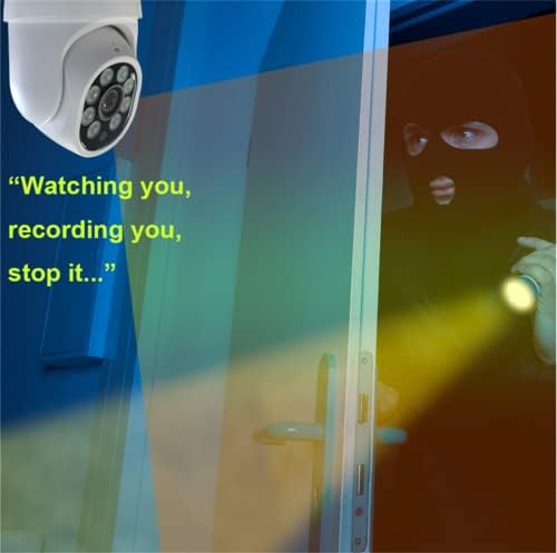 YNUOMS Kamera Ampul, 1080 P Kablosuz WiFi PTZ IP Kamera, açık IP66 Su Geçirmez Otomatik Takip Renk Gece Görüş Güvenlik Gözetim,