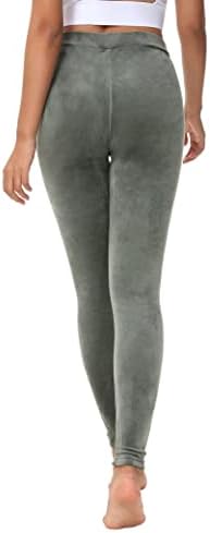 Dolcevida Kadın Rahat Kadife Legging Yüksek Bel Tereyağlı Yumuşak Sıcak Kadife Streç Dikişsiz Yoga Pantolon