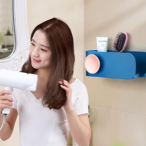 SPNEC Saç Kurutma Makinesi Ücretsiz Delme Banyo Tuvalet Saç Kurutma Makinesi Braketi Ev Depolama Malzemeleri (Renk: A)