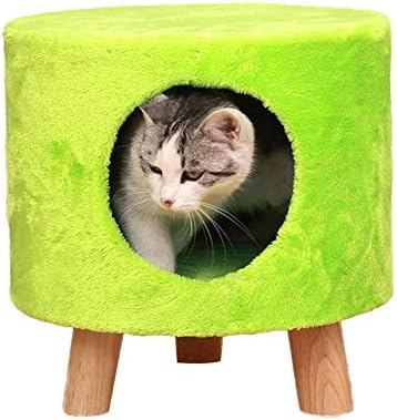 SHİJİNHAO Kedi Yuva, Yarı-Kapalı Pet Yatak Dışkı, Pet Ağacı Sıcak Tutmak için Güvenli ve Konfor 3 Köşe Tasarım Oturma Odası,