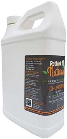 Rethink Natural Food Grade d-Limonen - Leke çıkarıcı, Zemin temizleyici, Yağ Çözücü, Cam temizleyici, Çok Amaçlı, Narenciye Temizleyici,