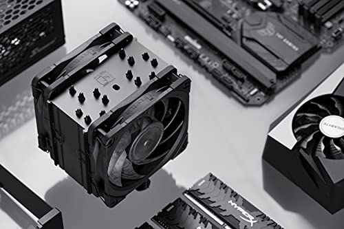 Noctua NH-U12A kromax.Siyah, 120mm Tek Kuleli CPU hava Soğutucusu, Intel LGA 1700 ve AMD AM4 Ryzen (Siyah)