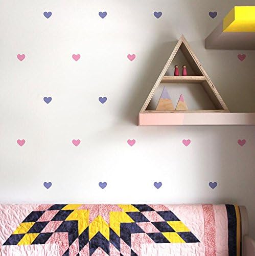 Melissalove 168 adet DIY Mini Kalp duvar çıkartmaları Çocuk Odası Bebek Duvar Çıkartmaları Kreş Kız Erkek Yatak Odası duvar sanat
