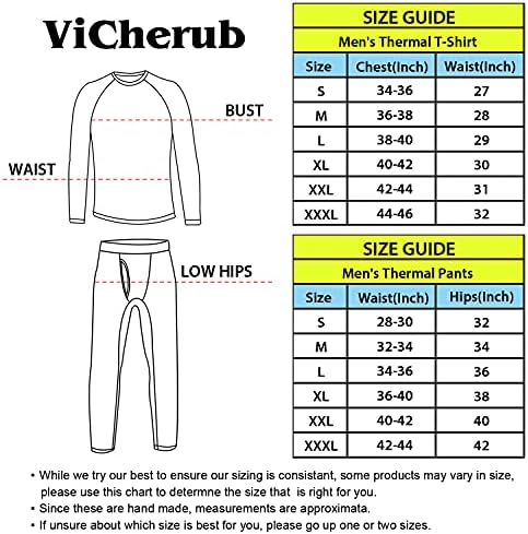 ViCherub erkek termal iç çamaşır seti Paçalı don Polar Astarlı Taban Katmanı Termal Setleri Erkekler için