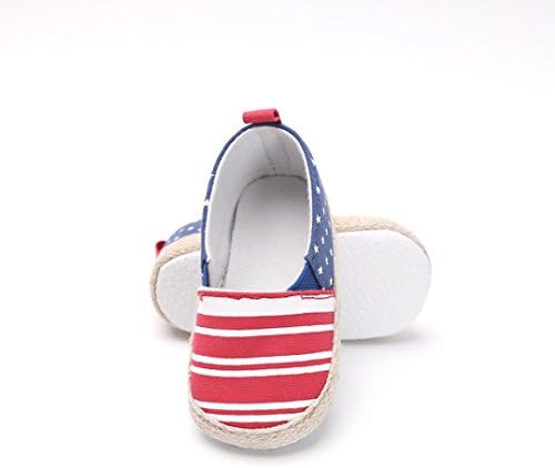 KONFA Yürüyor Bebek Bebek Kız Yıldız Çizgili Loafer Sneaker, 0-18 Ay için, Çocuk Slip-On Prewalker Beşik Ayakkabı