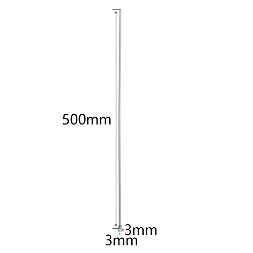 Bettomshin 6 Pcs ABS Sert plastik Tüp Dikdörtgen Kare Boru 0.12 x 0.12 x 19.69 (L x W x H) beyaz Plastik sert Tüp Yapımı için