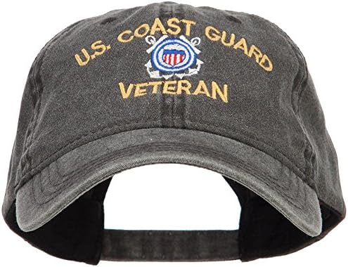 ABD Sahil Güvenlik Emektarı İşlemeli Yıkanmış Şapka