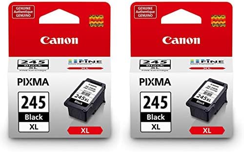 Canon 2 Paket PG-245 XL PIXMA MG Yazıcılar için Yüksek Kapasiteli Siyah Mürekkep Kartuşu - 12ml