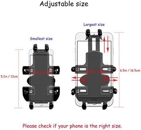 Kucehıup Motosiklet Cep Telefonu Dağı Cep Telefonu Tutucu Delik Sabitleme Cihazı ile Tüm Motosikletler üzerinde Fit (Black3 Fit