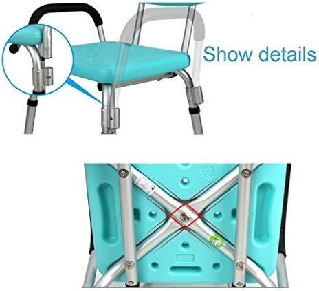 XLTFZY Duş Sandalye Duş Tezgah Tuvalet Küvet Handikap için Kolları ile Geri - Küvet ile Taşınabilir &Amper; Yaşlı-Ayarlanabilir-Emniyet