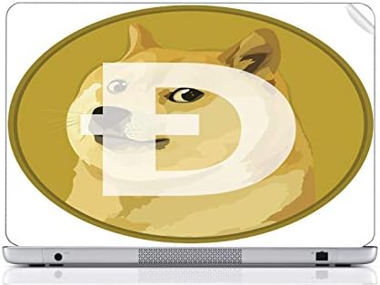 MWCustoms Dizüstü Vinil Çıkartması Sticker Cilt Baskı Dogecoin Chromebook uyar