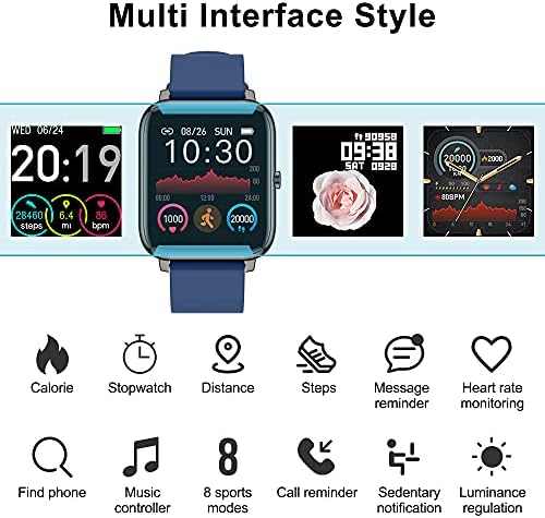 Donerton Akıllı İzle, Android Telefonlar için Fitness Tracker, Kalp Hızı ve Uyku Monitörlü Fitness Tracker, IP67 Su Geçirmez