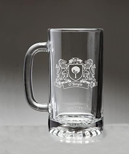 O'BOYLE İrlandalı Arması Aslanlı Bira Bardağı