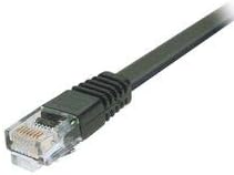 L-COM TRD855FLAT-2-Ethernet Kablosu, Cat5e, 610 mm, 24, RJ45 Fişten RJ45 Fişe, Siyah