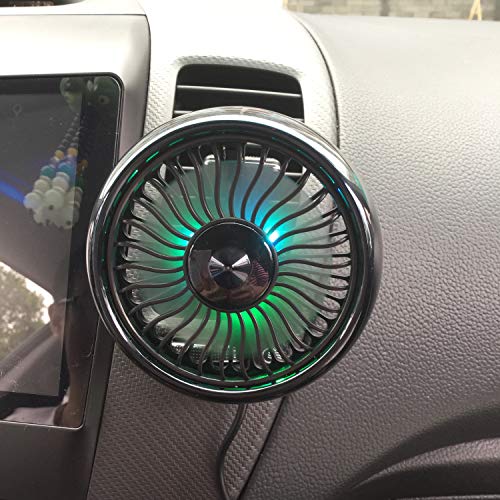 Hava Firar Monte USB Fan, V * KAYNAK Mini Elektrikli araba Fanı için Araba Hava Firar Monte, 360° Dönebilen Araba Oto Güçlü Soğutma