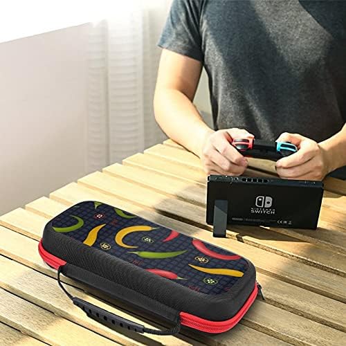 Renkli Biber Vejetaryen Baskılı Taşıma Çantası saklama çantası İçin Nintendo Anahtarı Lite ve Aksesuarları Seyahat Taşınabilir