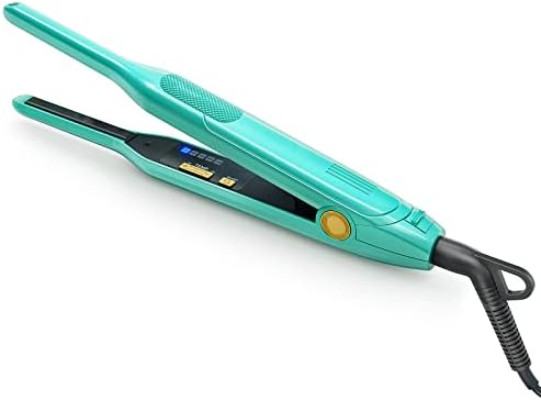 Kalem düzleştirici, Kısa Saç ve Peri Kesim için Küçük düzleştirici, Değişken Sıcaklık, Çift Voltaj, Yeşil ile 3/10 İnç Titanyum