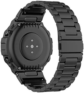 TenCloud Bantları ile Uyumlu Amazfit T-Rex Smartwatch A1918 Katı Paslanmaz Çelik Bileklik Metal saat kayışı için Amazfit T-Rex