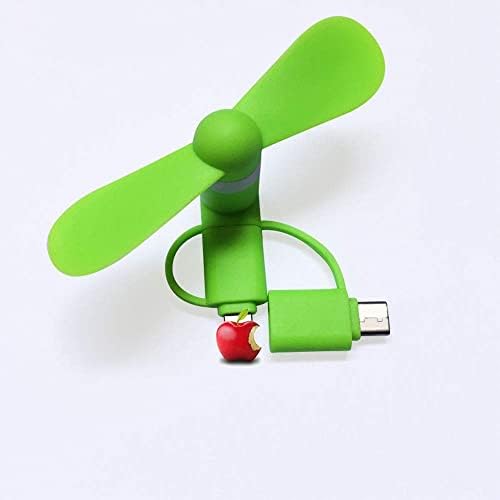 Mini Cep Telefonu Fanı 3'ü 1 Arada Taşınabilir Mikro USB Bağlantı Noktası Telefon Fanı Renkli ve Güçlü, iPhone/iPad/Android Akıllı