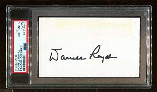 Darrell K. Royal DKR İmzalı İndeks Kartı 3x5 İmzalı Longhorns PSA / DNA * 7540-Üniversite Kesim İmzaları