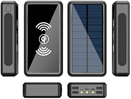 Wttfc Kablosuz Güneş Enerjisi Bankası, Solar Şarj Cihazı 1000000 mAh, Solar Telefon Şarj Cihazı, Solar Pil Şarj Cihazı (5 Cihazı