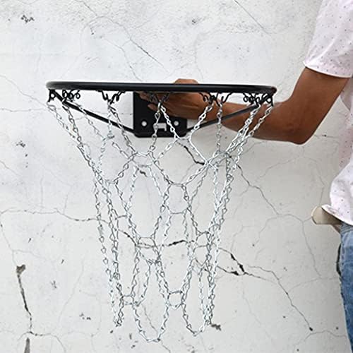 DYNWAVE Yedek Basketbol Çelik Zincir Net Halka Hoop Ağır Açık Spor
